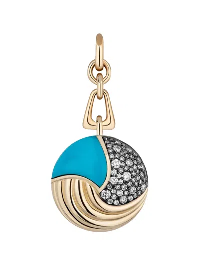 Mason And Books Elements Turquoise Pendant In Gold