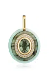 Mason And Books Layer Cake 14k Yellow Gold Praisolite Pendant In Green