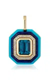 Mason And Books Layer Cake 14k Yellow Gold Topaz Pendant In Blue