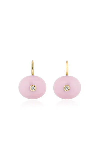 Mason And Books Milestone 14k Gold Opal & Diamond Earrings In Pink