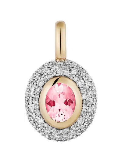 Mason And Books Pink-tourmaline Pendant In Gold
