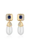 Mason And Books Scottie 14k Yellow Gold Pearl Earrings In Multi