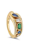 Mason And Books Slingshot 14k Yellow Gold Ring In Green