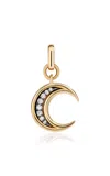 Mason And Books Stable Moon 14k Yellow Gold Diamond Pendant