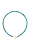 Mason And Books Stingray Torque 14k Yellow Gold Necklace In Blue