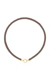 Mason And Books Stingray Torque 14k Yellow Gold Necklace In Brown