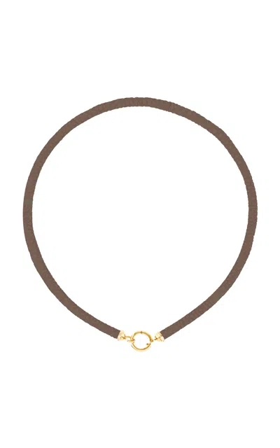 Mason And Books Stingray Torque 14k Yellow Gold Necklace In Brown
