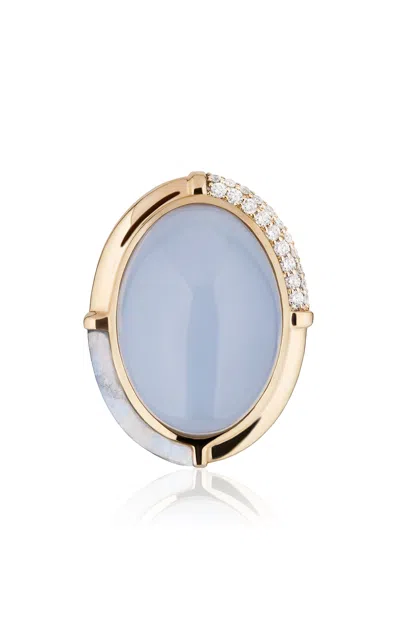 Mason And Books Sugar And Spice 14k Yellow Gold Multi-stone Cocktail Ring In Gray