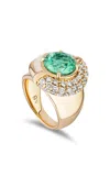 Mason And Books Sugar And Spice Medium 14k Yellow Gold Tourmaline Ring In Blue