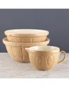 Mason Cash 3pc Color Mix Mixing Bowls & Batter Bowl Set In Gold