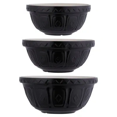 Mason Cash Black Mixing Bowls S12, S18, S24 - Set Of 3