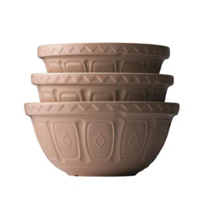 Mason Cash Cane Collection Size Mixing Bowl 3 Piece Set In Brown