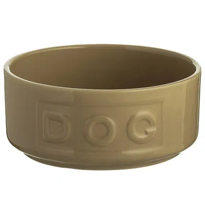Mason Cash : Cane Dog Bowl - 5.2", 13.5oz - Tan, Food-water Dish, Durable Ceramic Stoneware, Microwave-dishwash