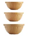 Mason Cash Cane Mixing Bowl Bundle, Set Of 3 In Dark Beige