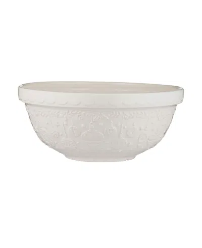 Mason Cash Deck The Halls 2.85 Oz. Cream Mixing Bowl In White