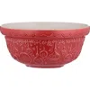 Mason Cash Deck The Halls Size 30 Red Mixing Bowl, 1.15 Quart In Red