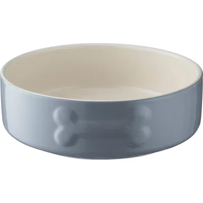 Mason Cash Embossed 17oz Bone Dog Food And Water Bowl In Gray