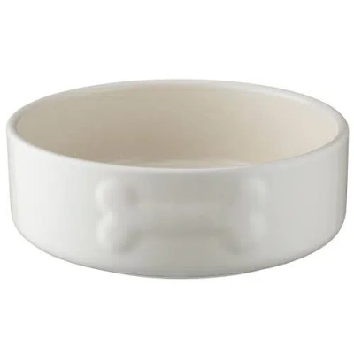 Mason Cash Embossed Bone 17oz Dog Food And Water Bowl In Neutral