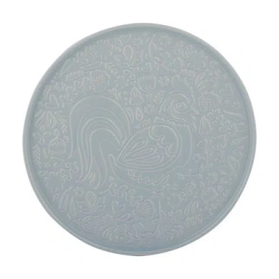 Mason Cash Home To Roost Round Platter, 12-inch In Blue