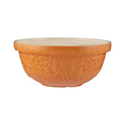 Mason Cash Home To Roost Size 24 Mixing Bowl 9.75" In Orange