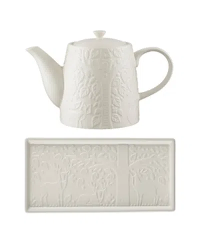 Mason Cash In The Forest 2 Piece Serving Set In White