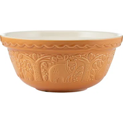Mason Cash In The Forest Bear Size 24 Mixing Bowl, Ochre, 2.15 Quart