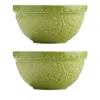 Mason Cash Set Of 2 In The Forest Hedgehog Bowls In Green