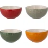Mason Cash In The Forest Mini Bowl Set, 4 Stoneware Prep Bowls With Embossed Woodland Designs In Multi