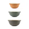 Mason Cash In The Forest Mixing Bowl, Set Of 3 In Ochre Green Gray