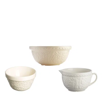 Mason Cash Set Of 3 In The Forest Batter Bowls In Cream