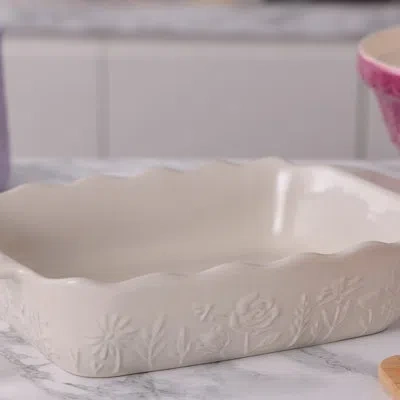 Mason Cash In The Meadow Cream Square Dish In White