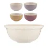 Mason Cash In The Meadow Mixing Bowl And Prep Bowls, Set Of 5 In Brown Over