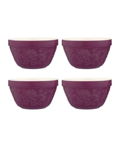 Mason Cash In The Meadow Set Of 4 All Purpose Bowls In Purple
