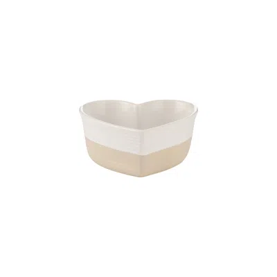 Mason Cash Rustic Charm Heart Baking Dish, 5.5" 375ml Mini Stoneware Oven Dish In White