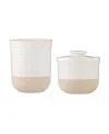 Mason Cash Rustic Charm Storage, Set Of 2 In Multi