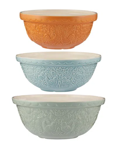 MASON CASH MASON CASH SET OF 3 HOME TO ROOST MIXING BOWLS
