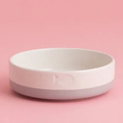 Mason Cash : Speckle Dip Cat Bowl - 5.1", 9.3oz - Lilac, Cream, Fis - Ceramic Food & Water Dish, Microwave-dish In Multi