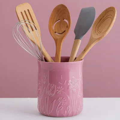Mason Cash Utensil Jar In Pink