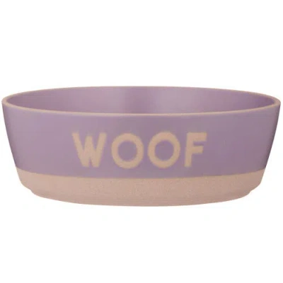 Mason Cash Woof Dog Bowl, 7.9 Inch, 44oz In Purple