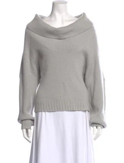 Pre-owned Mason Cashmere Cowl Neck Sweater In Gray