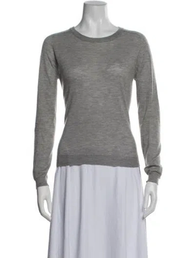 Pre-owned Mason Cashmere Crew Neck Sweater In Blue/grey