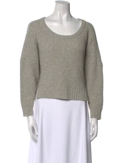 Pre-owned Mason Cashmere Scoop Neck Sweater In Gray