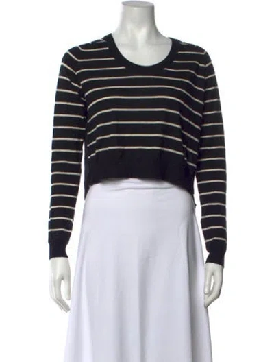Pre-owned Mason Cashmere Striped Sweater In Black