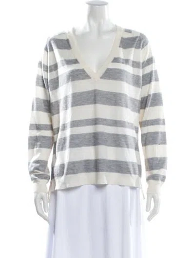 Pre-owned Mason Cashmere Striped Sweater In Neutral