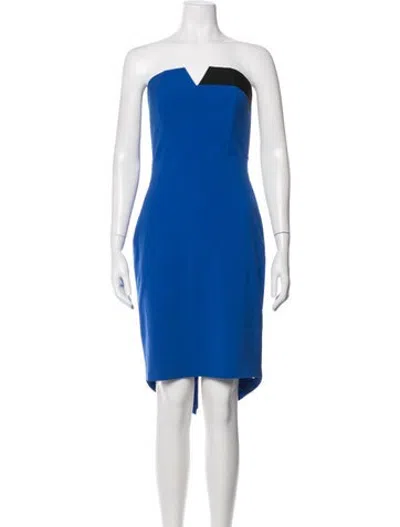 Pre-owned Mason Colorblock Pattern Knee-length Dress In Blue