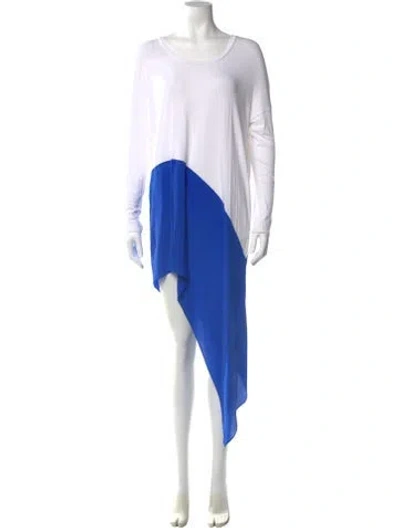 Pre-owned Mason Colorblock Pattern Long Dress In Blue