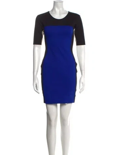 Pre-owned Mason Colorblock Pattern Mini Dress In Black