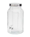 Mason Craft & More 1.5 Gallon Glass Drink Dispenser With Infuser And Screw-off Wide Lid In Clear
