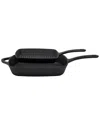 Mason Craft & More Mason Craft And More 2pc Cast Iron Fry Pan Set In Black