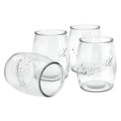 Mason Craft & More 4pk 24oz Belly Jars With No Handle In Clear